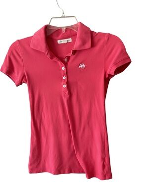 Aeropostale Coral Pink Polo Shirt with Chest Logo